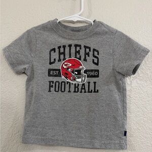 NFL Gray Kansa City Chiefs Kids Short Sleeve Tee